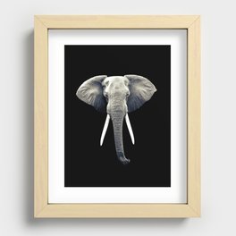 Elephant Portrait Recessed Framed Print