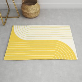 Two Tone Line Curvature V Area & Throw Rug