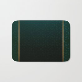 Emerald and Gold Accents Bath Mat | Christmas, Green, Geometric, Office, Dark, Emeraldgreen, Stripes, Gift, Deep, Lawyer 