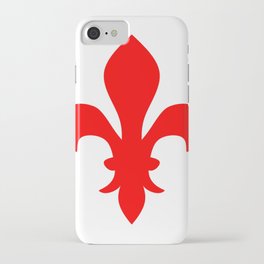 Fleur de Lis (Red & White) iPhone Case