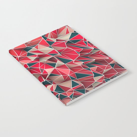Abstract Red Notebook