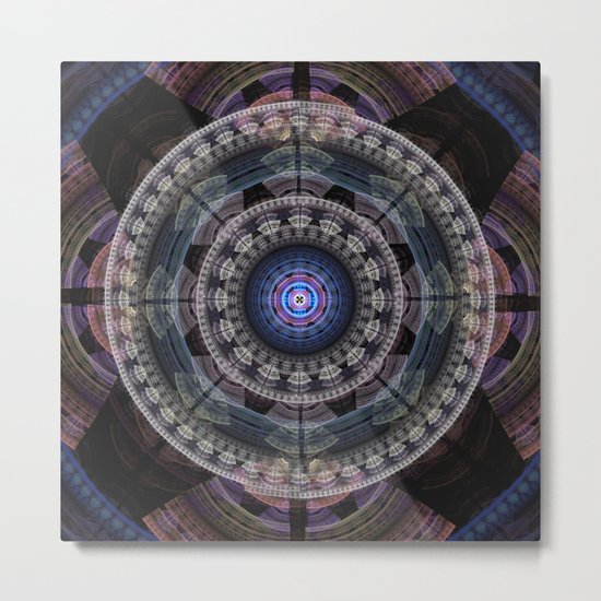 Modern mandala with tribal patterns Metal Print