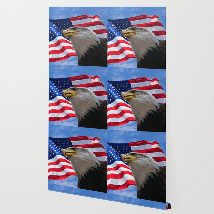 American Flag And Bald Eagle Wallpaper By Erikakai Society6
