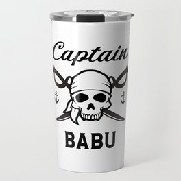 Personalized Name Gift Captain Babu Travel Mug