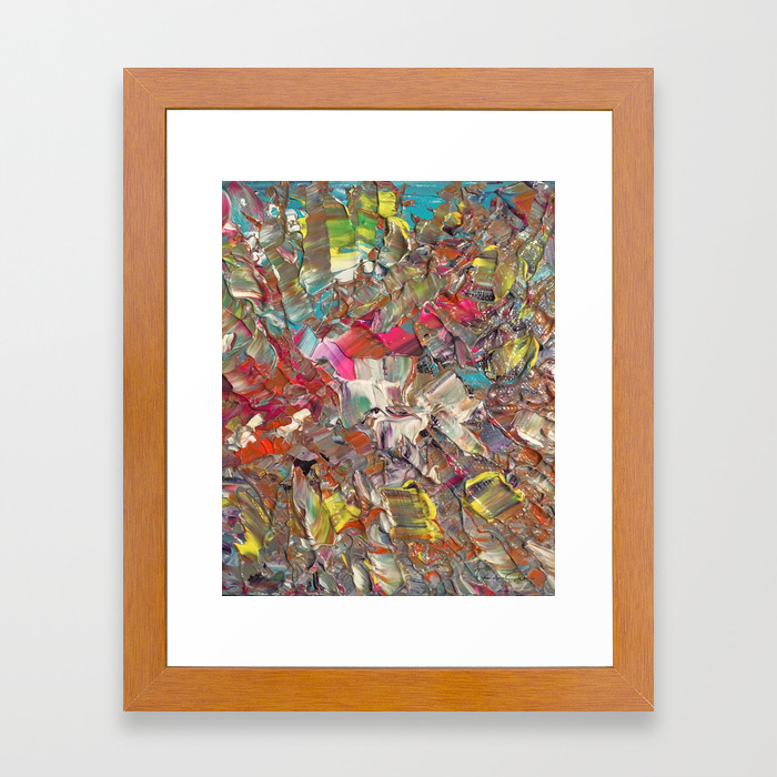 Abstract Acrylic Palette Knife Painting Framed Art Print By