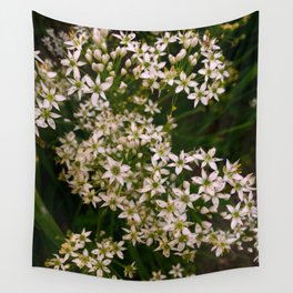 Tiny White Flowers Wall Tapestry