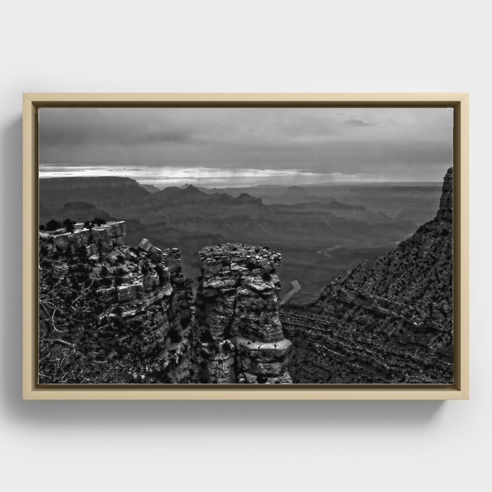 Rock Pillar Grand Canyon National Park Photograph Framed Canvas