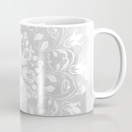 white on gray mandala design Coffee Mug | Pattern, Acrylic, Yogastyle, Hobo, Stencil, Abstract, Festivalstyle, Mistical, White, Watercolor 