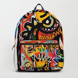 Graffiti Totem Bird Neo Expressionism by Emmanuel Signorino Backpack