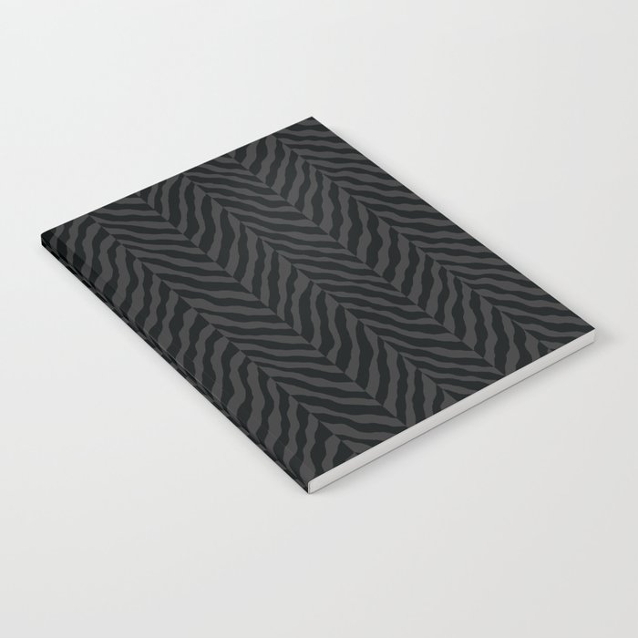 Dark Abstract Zebra chevron pattern. Digital animal print Illustration Background. Notebook