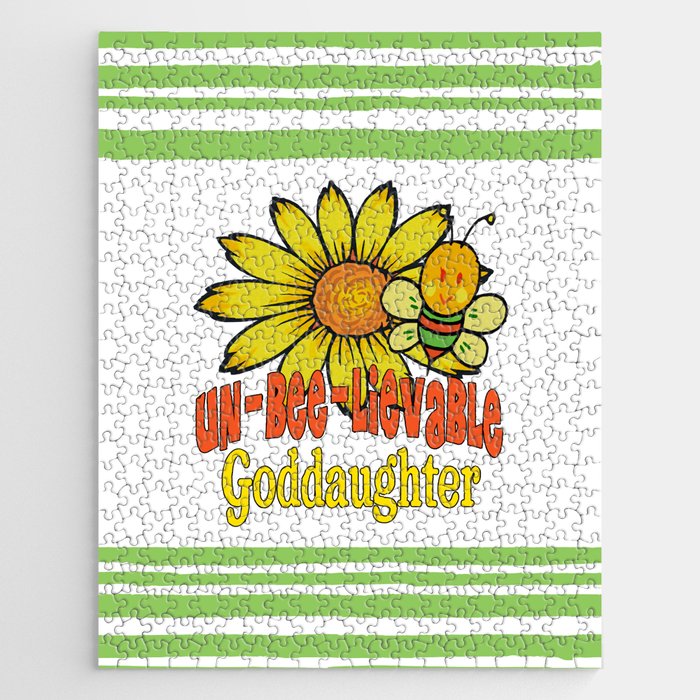 Unbelievable Goddaughter Sunflowers and Bees Jigsaw Puzzle