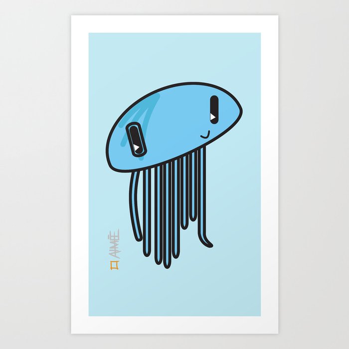My Kawaii Jellyfish! Art Print