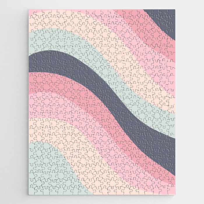 Retro Summer Wave #10 #minimal #decor #art #society6 Jigsaw Puzzle