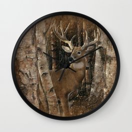 Deer - Birchwood Buck Wall Clock