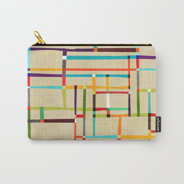 The map (after Mondrian) Carry-All Pouch