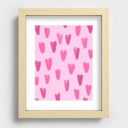 Pink Be My Valentine Hearts  Recessed Framed Print
