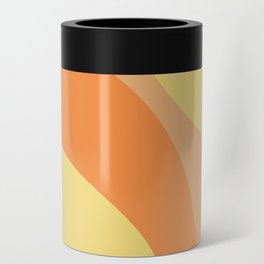 abstract: orange stripes on a yellow background Can Cooler