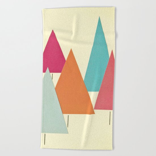 Fir Trees Beach Towel