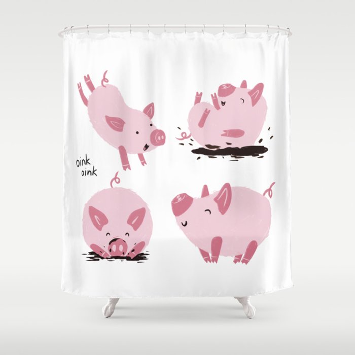 Funny Pigs Shower Curtain