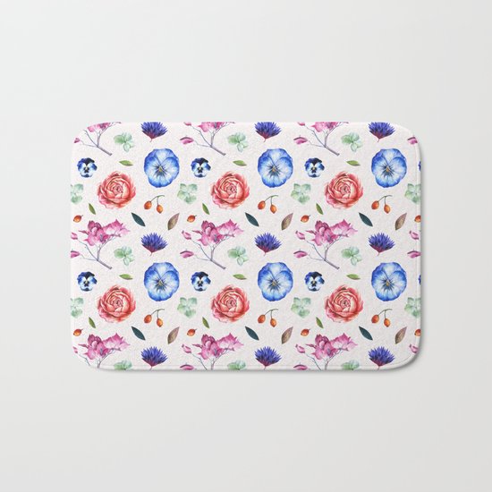Spring flower patterns Bath Mat