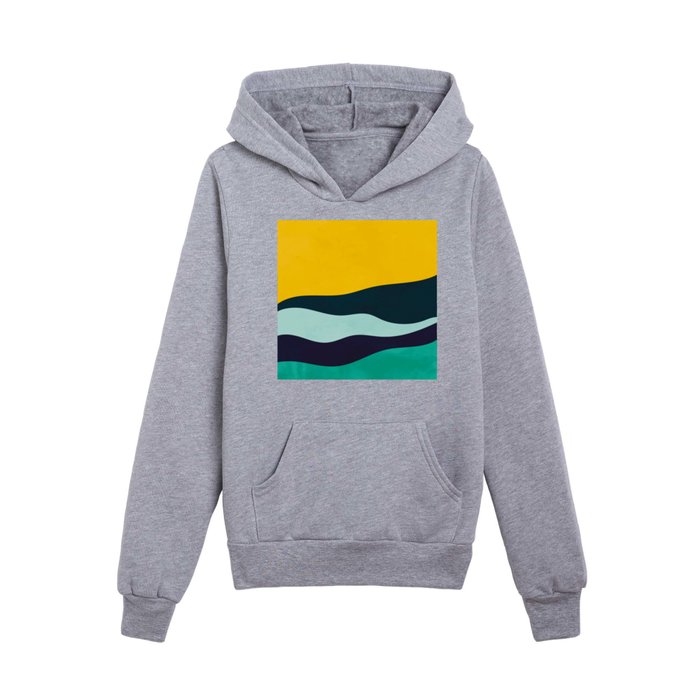 Colour Waves Kids Pullover Hoodie