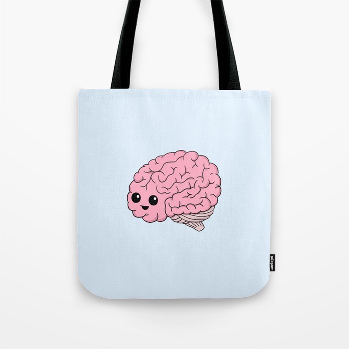 Cute Happy Brain Tote Bag