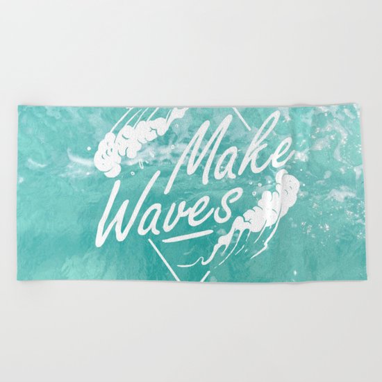Make waves Beach Towel