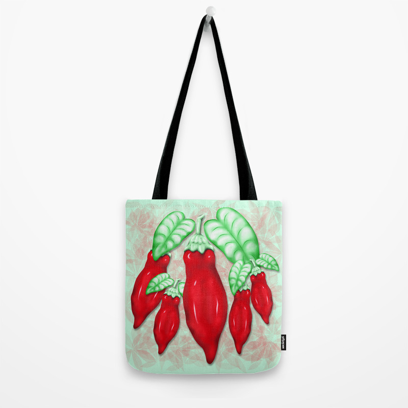 Red Hot Chilli Pepper Decorative Food Art Tote Bag