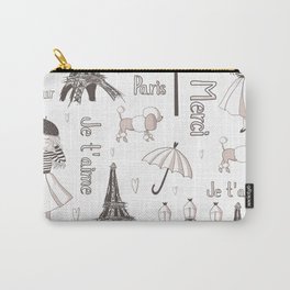 Paris Girl Carry-All Pouch