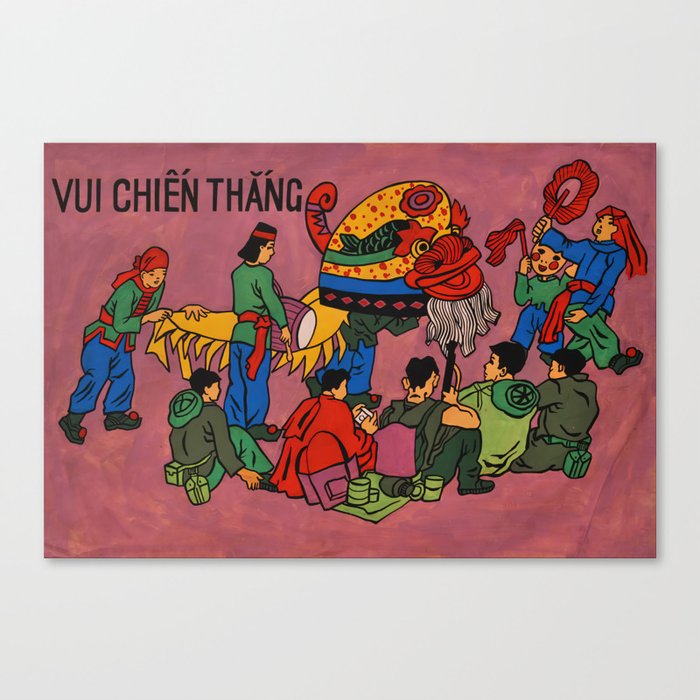 Vietnamese Poster: Vui Chiến Thắng Victory Celebration Canvas Print