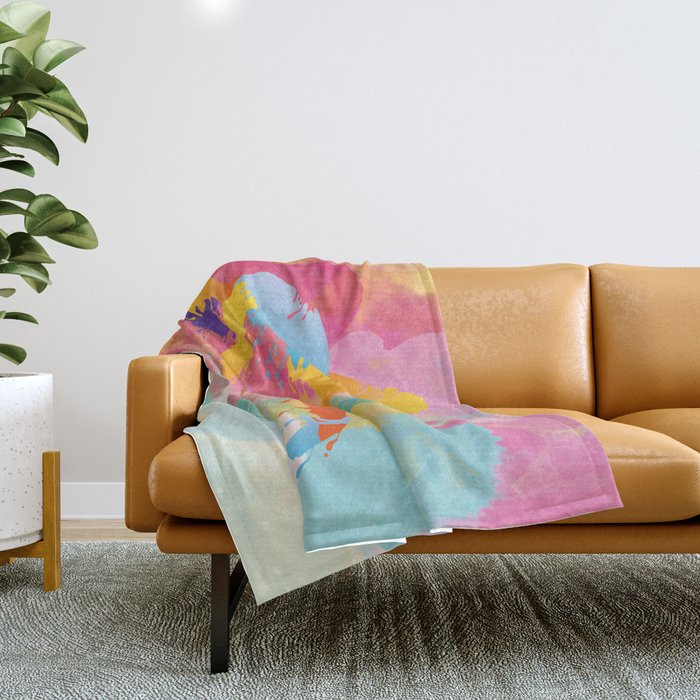 Free Fall From Sky Throw Blanket