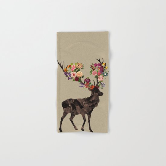 Spring Itself Deer Flower Floral Tshirt Floral Print Gift Hand & Bath Towel