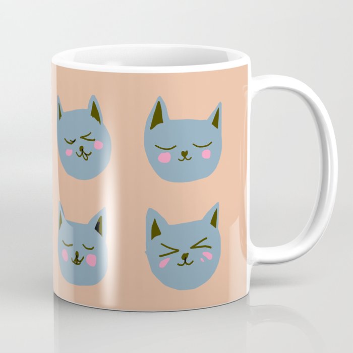 Abstraction_CAT_FACE_EXPRESSION_Minimalism_001 Coffee Mug