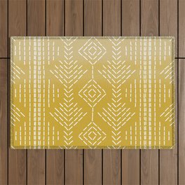 Yellow Ombre needlepoint Outdoor Rug