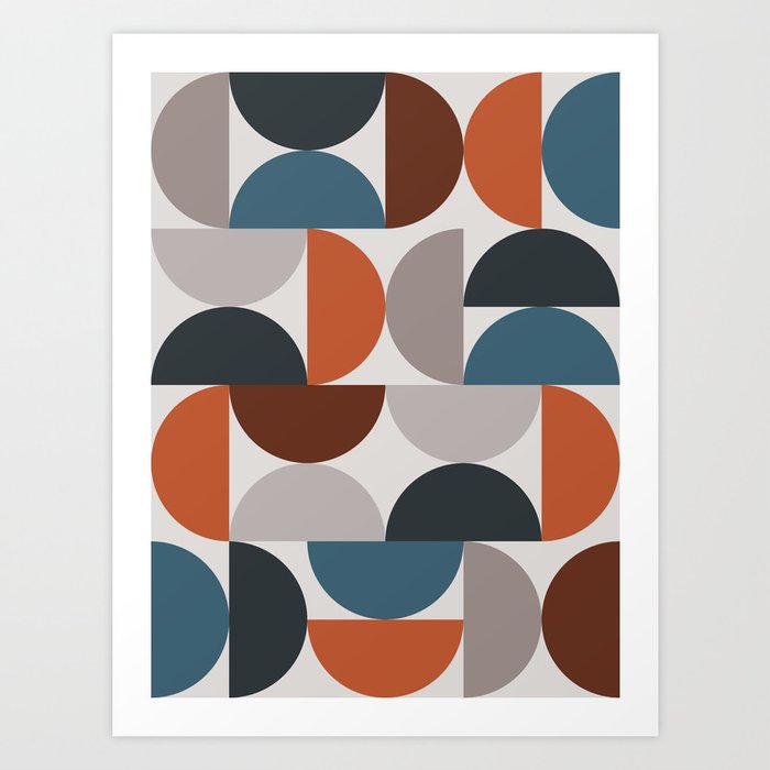 Mid Century Modern Geometric 25 Art Print