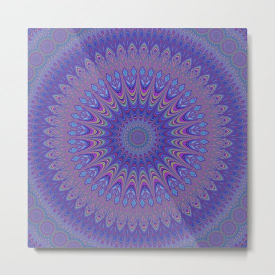 Purple mandala Metal Print