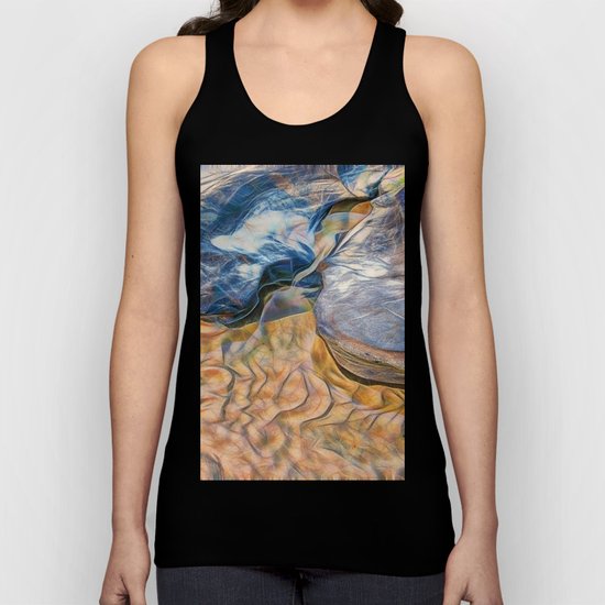 Abstract beautiful rocks on the sand Unisex Tank Top