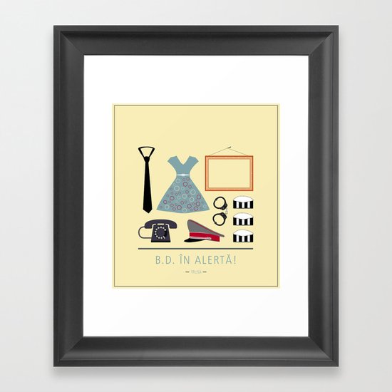 ROMANIAN MOVIE "B.D. IN ALERTA!" Framed Art Print