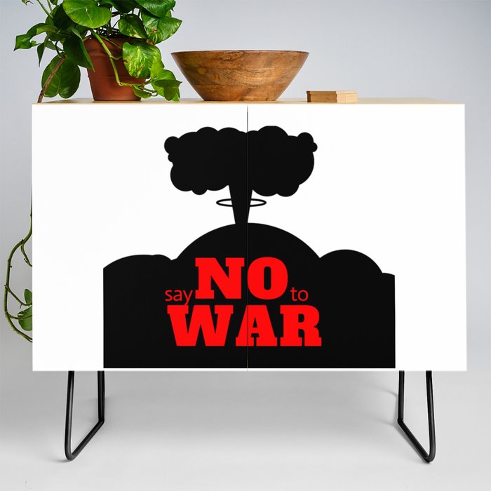 Say No to War Credenza