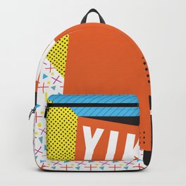Bright Memphis Throwback Retro 1990s 80s Trendy Hipster Pattern Coral Backpack