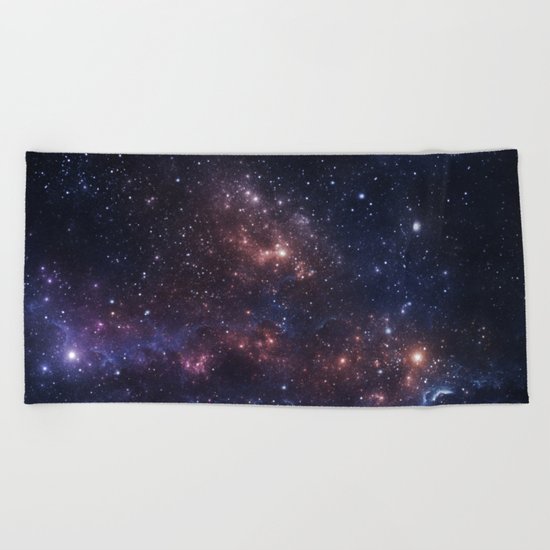 Stars and Nebula Beach Towel
