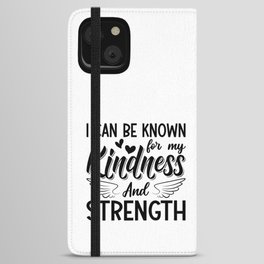 Mental Health Kindness And Strength Anxiety Anxie iPhone Wallet Case
