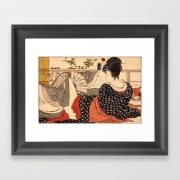 Lovers in an Upstairs Room Framed Art Print
