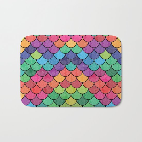 Watercolor Lovely Pattern VVXVII Bath Mat