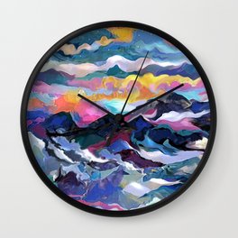Montain Sunrise Wall Clock