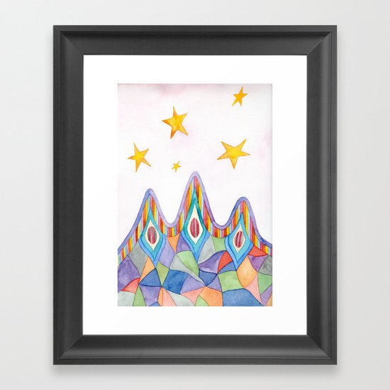 Canyon Under Stars Framed Art Print