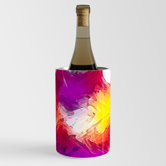 Colorful Palette Knife Abstract Wine Chiller