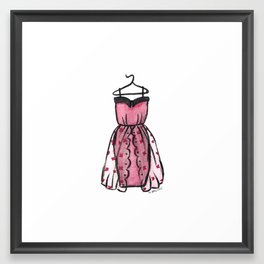 Vintage Pink Dress Framed Art Print