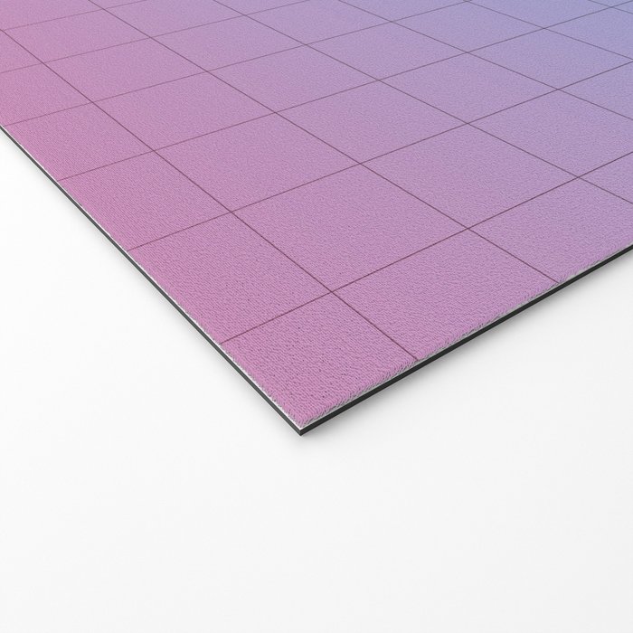 Pink And Purple Pastel Grid Aesthetic Fade Welcome Mat By