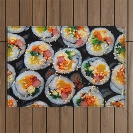Colorful Tasty Sushi Outdoor Rug